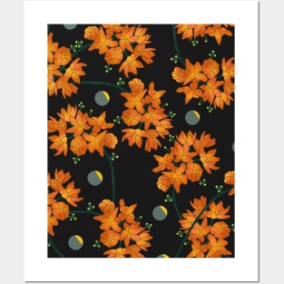 Orange botanicals Posters and Art